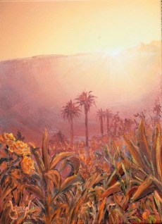 sun, palms and roses